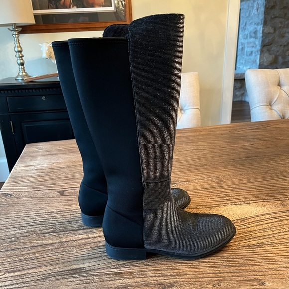 Stuart Weitzman Girls 5050 Shimmer Boots - Picture 3 of 9